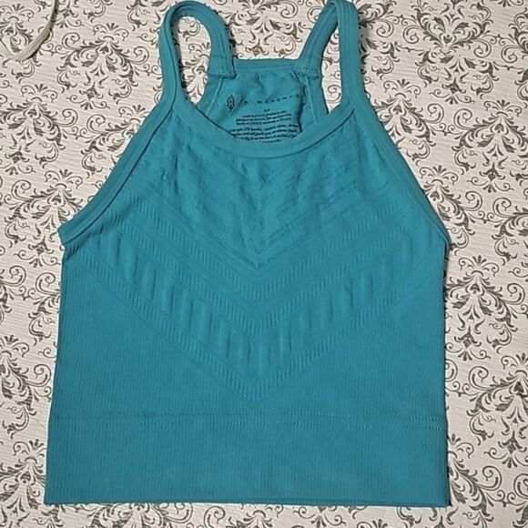 Free People Movement Happiness Crotched Turquoise  Tank NEW - Picture 1 of 7
